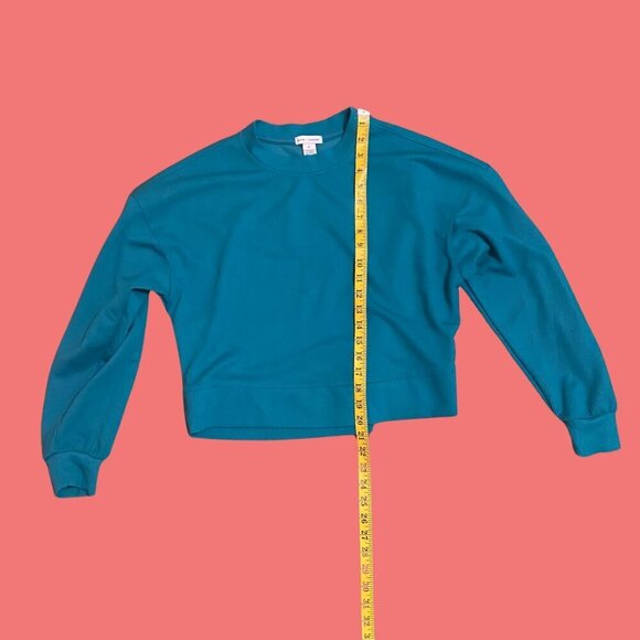 💙 Better Together Teal Ribbed Crewneck Sweatshirt - Size M - Picture 4 of 6